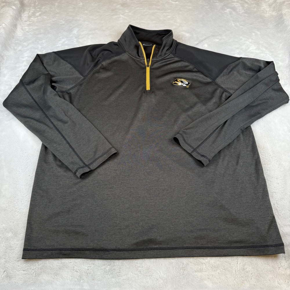 Champion Elite Missouri Tigers Pullover 2XL‎ Mens Long Sleeve Gray